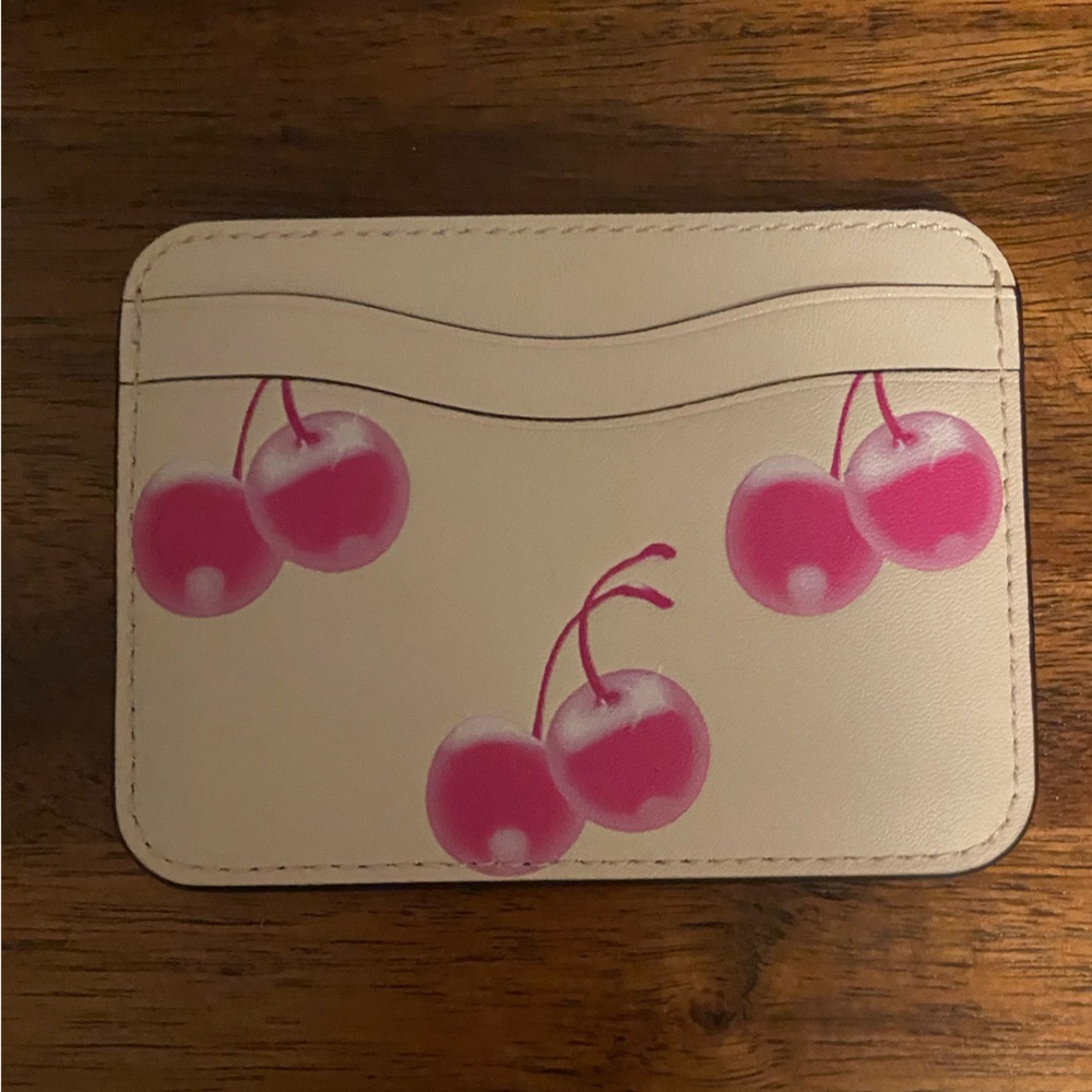 Coachtopia Cherry in Print and Cloud Wavy Card Holder- NWT
